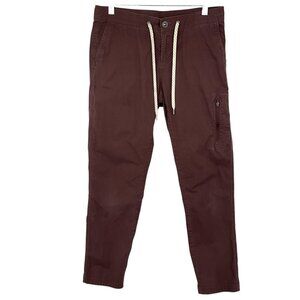 Vuori Ripstop Pants Chestnut Brown Mid Rise Drawstring Size Medium M